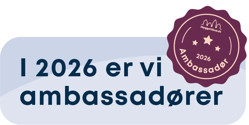 I 2026 er vi ambassadører for 3byggetilbud.dk